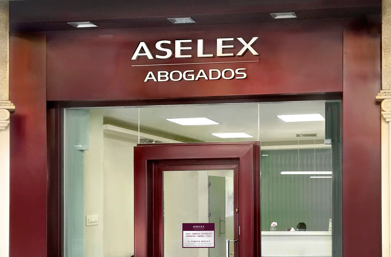 Fachada del despacho de abogados Aselex, en Alcorcón